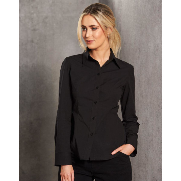 Women's Cotton/Poly Stretch L/S Shirt