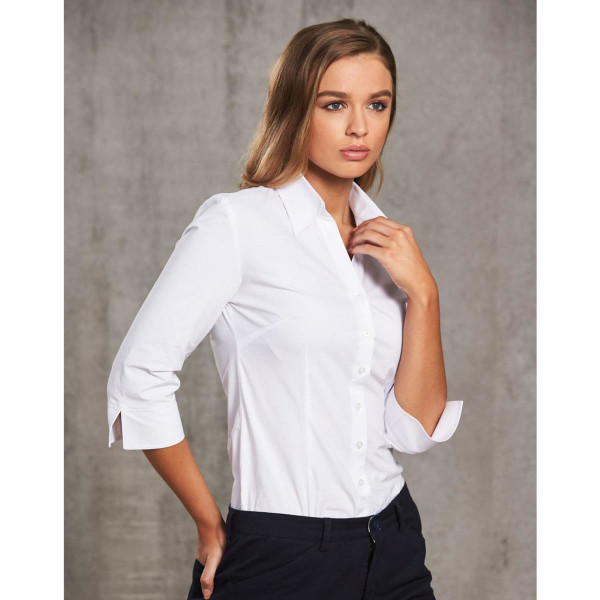 Women's Cotton/Poly Stretch 3/4 Sleeve Shirt
