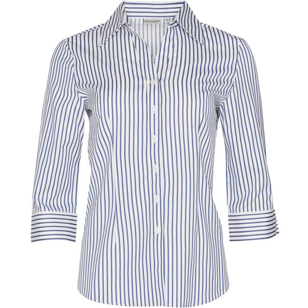 Women's Sateen Stripe 3/4 Sleeve Shirt