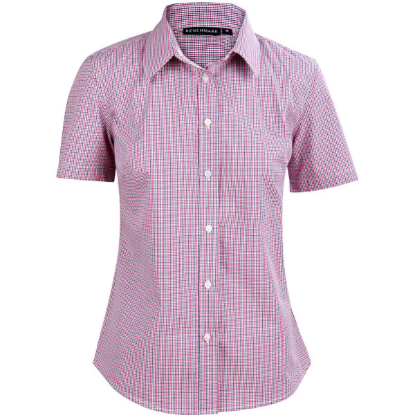 Ladies' Two Tone Mini Check S/S Shirt