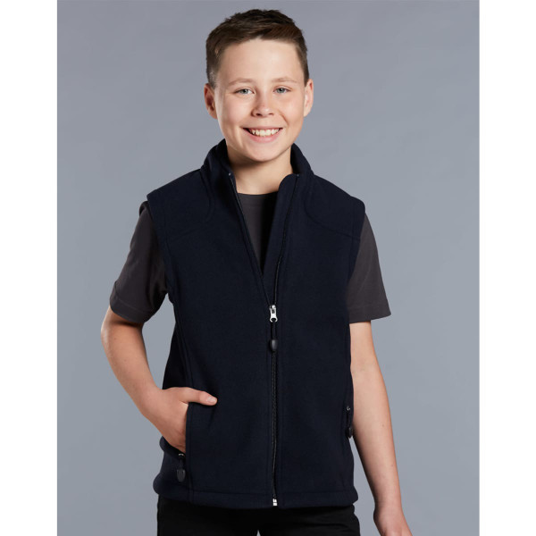 Kids' bonded polar fleece vest