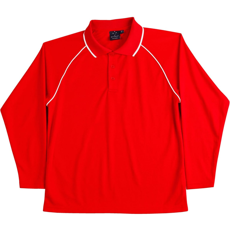 Kid's cooldry raglan L/S polo