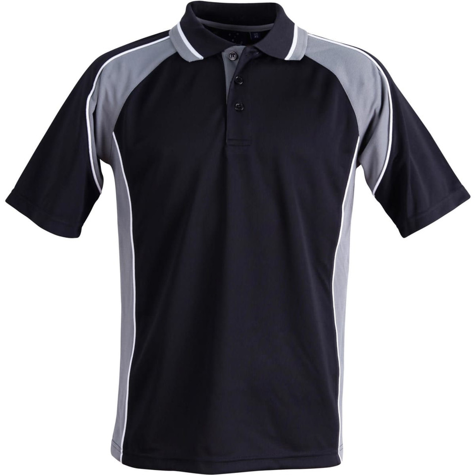 mens mini waffle coold polo