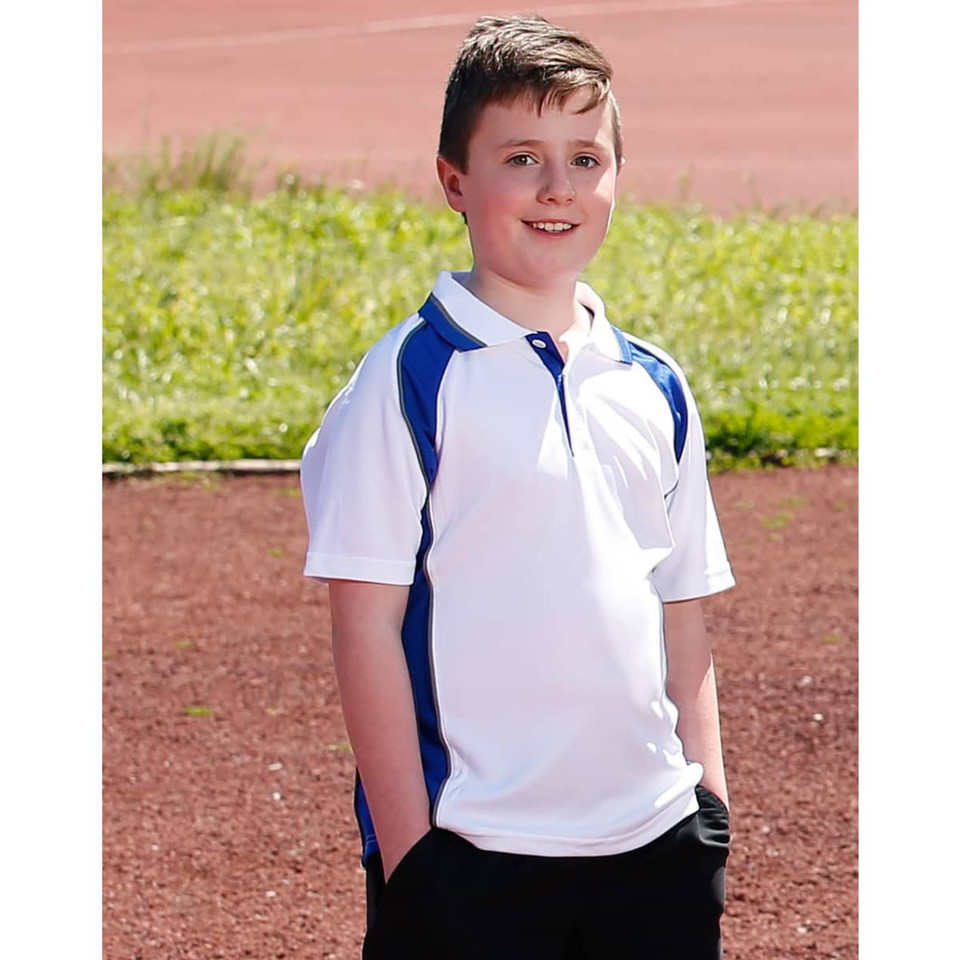 Kids' mini waffle CoolDry Polo