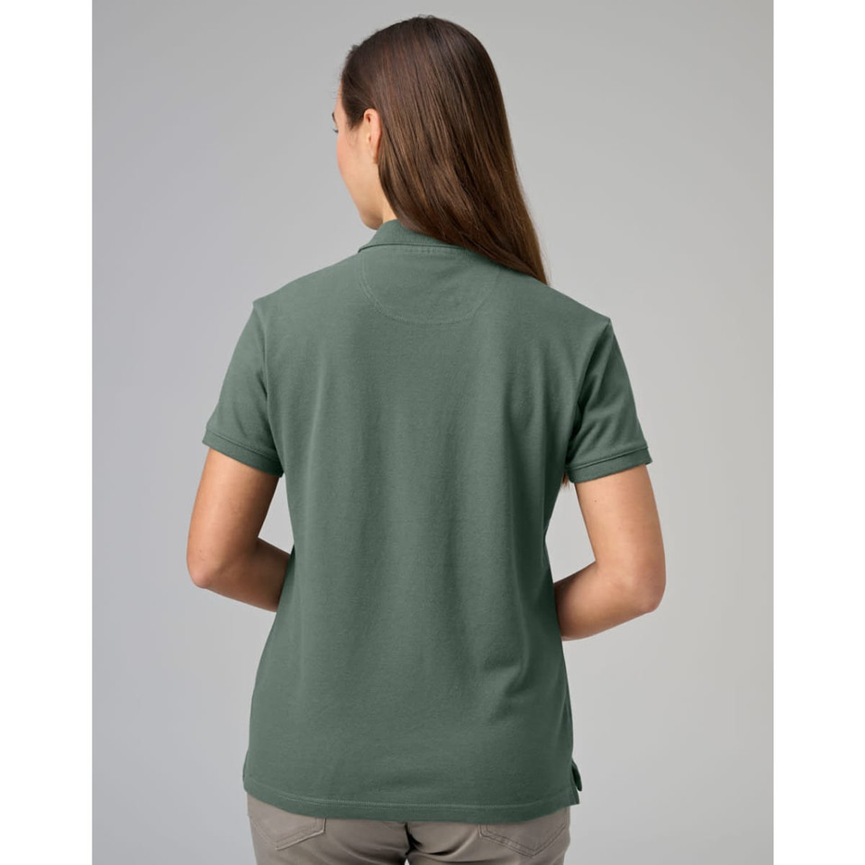 ladies cotton stretch polo