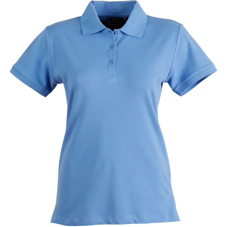 ladies cotton stretch polo