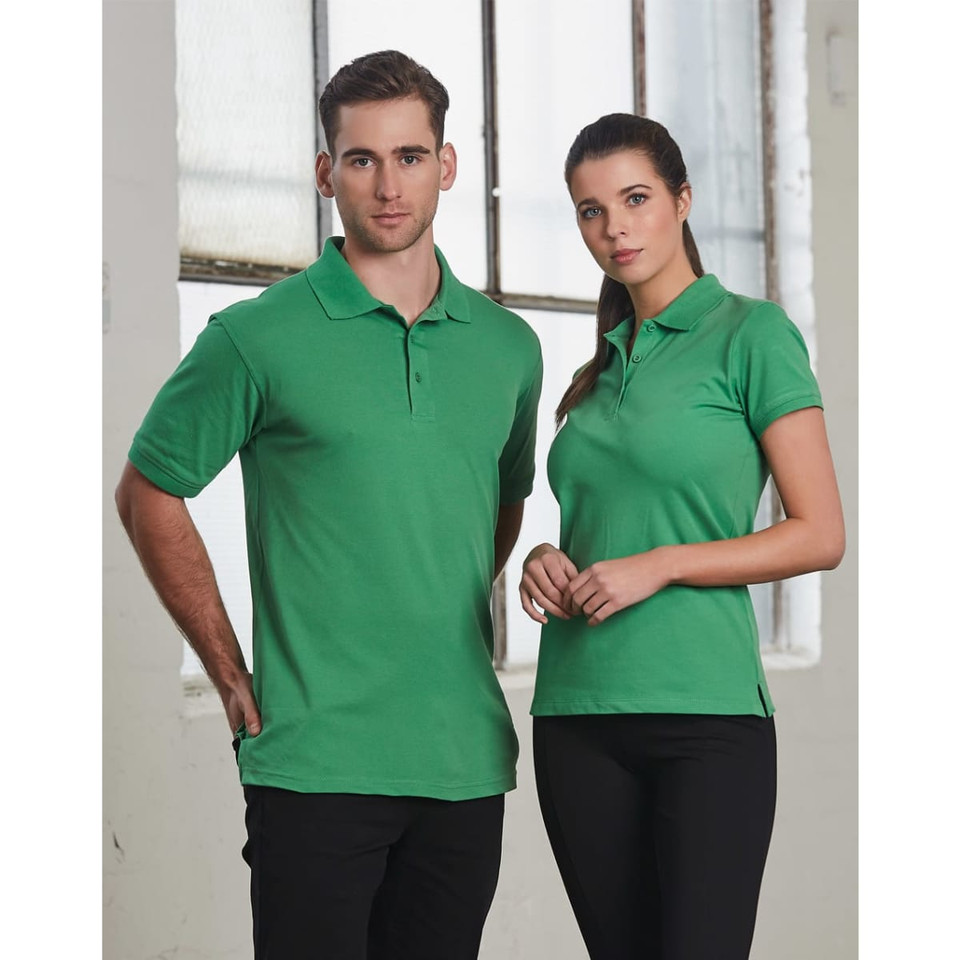 ladies cotton stretch polo