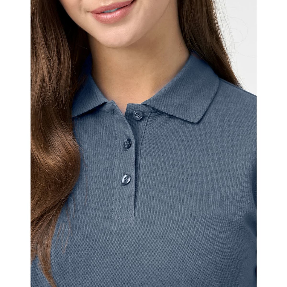 ladies cotton stretch polo