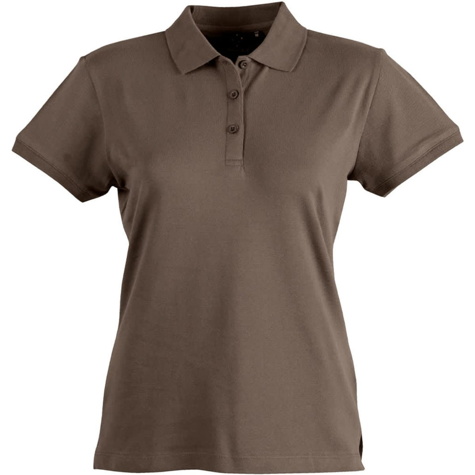 ladies cotton stretch polo