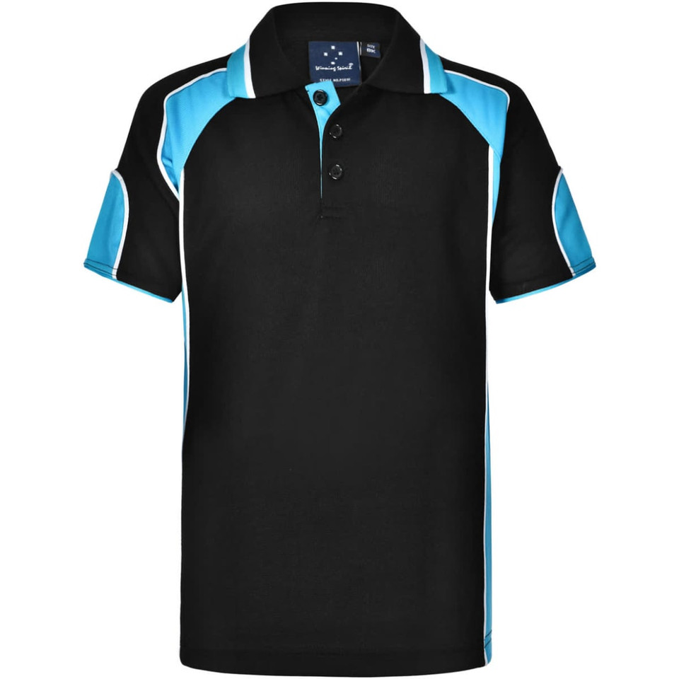Kid's Cooldry Contrast Polo With Sleeve Panel