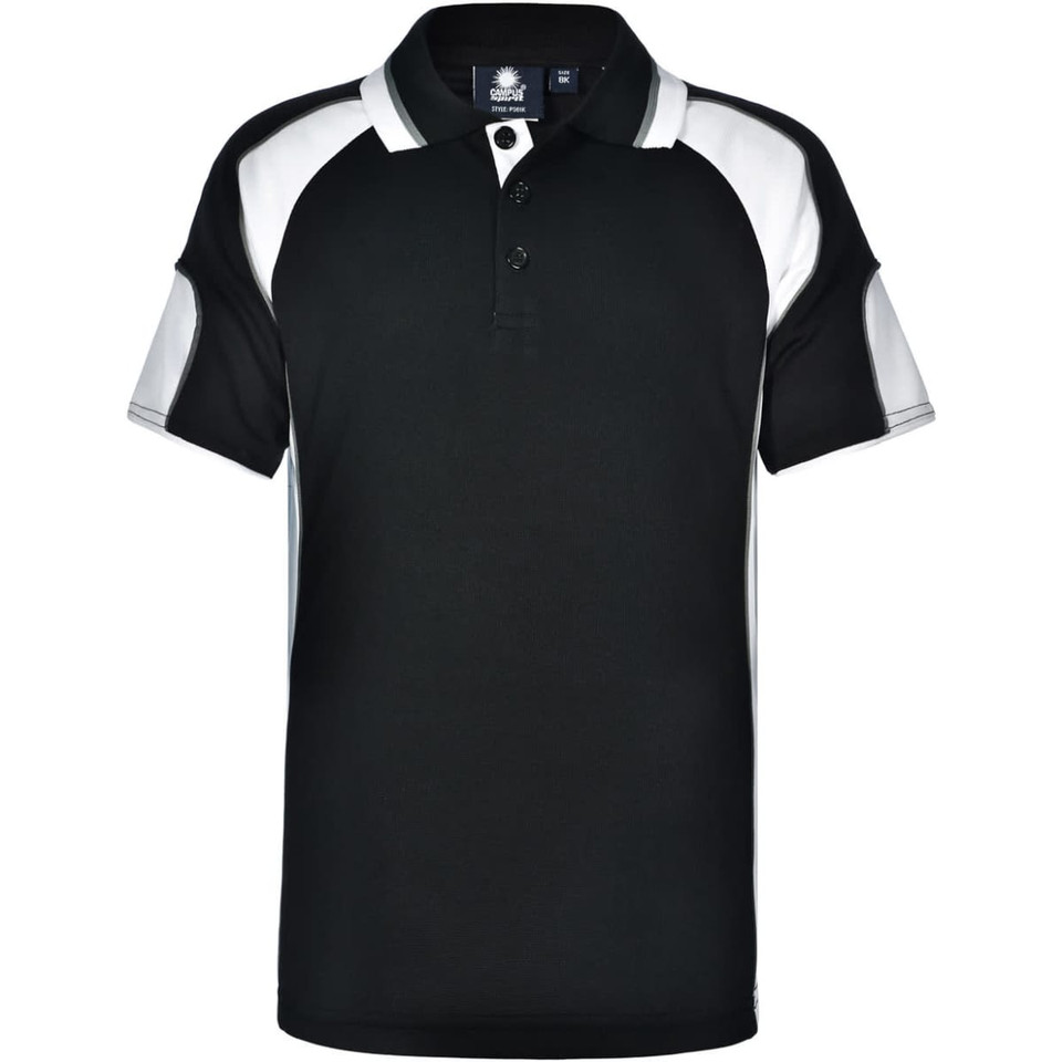 Kid's Cooldry Contrast Polo With Sleeve Panel
