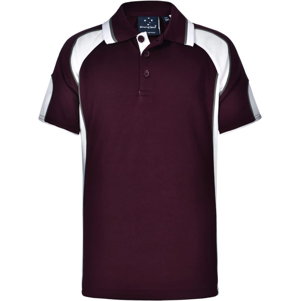Kid's Cooldry Contrast Polo With Sleeve Panel