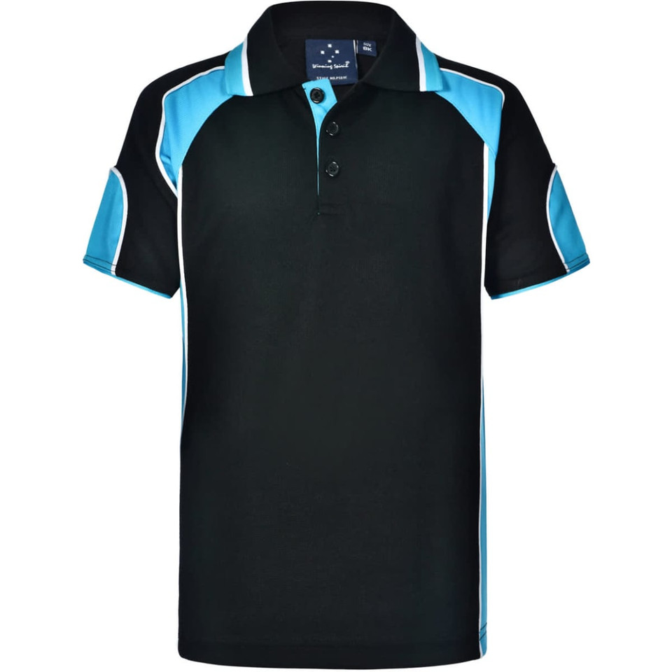 Kid's Cooldry Contrast Polo With Sleeve Panel