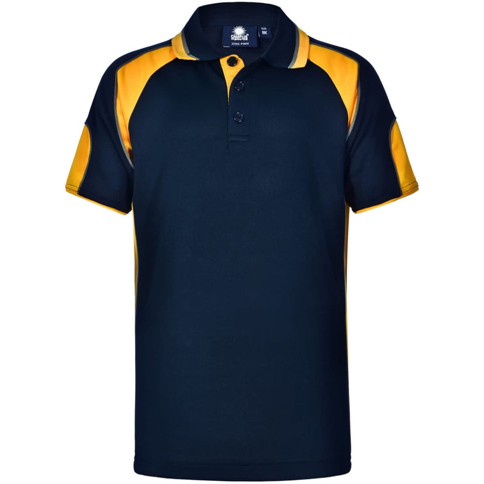 Kid's Cooldry Contrast Polo With Sleeve Panel