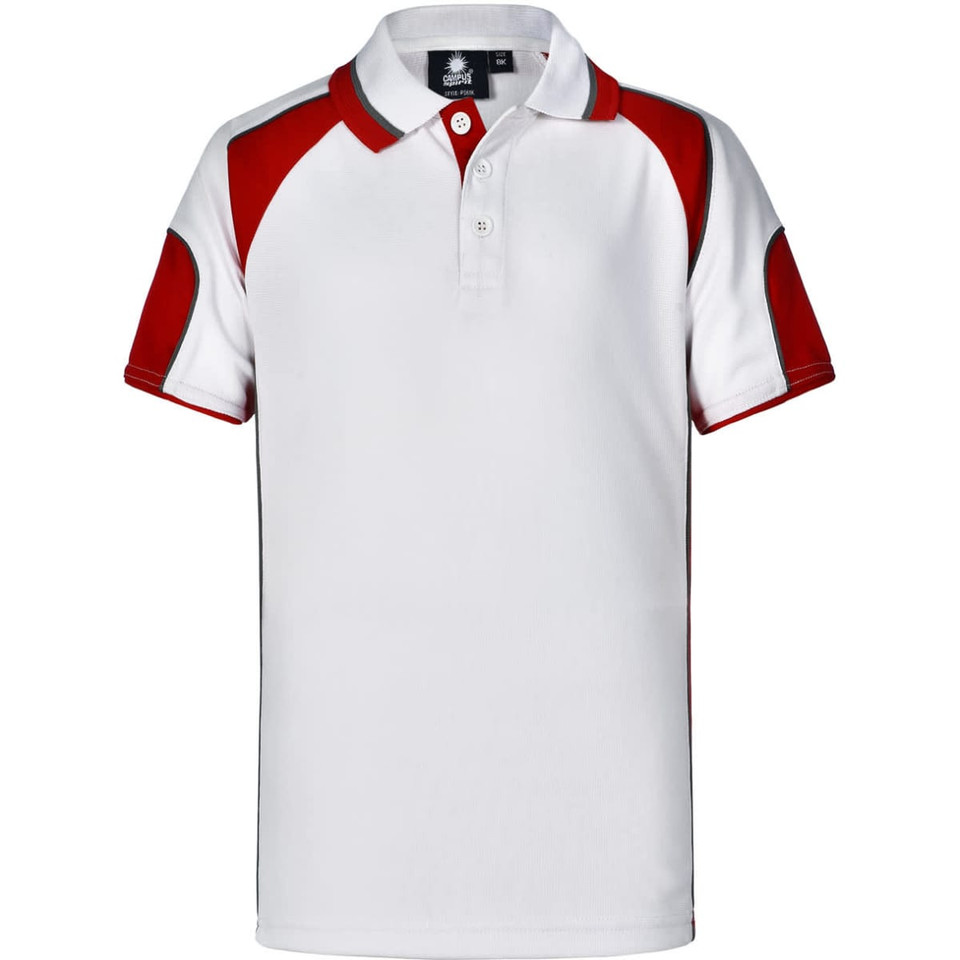 Kid's Cooldry Contrast Polo With Sleeve Panel