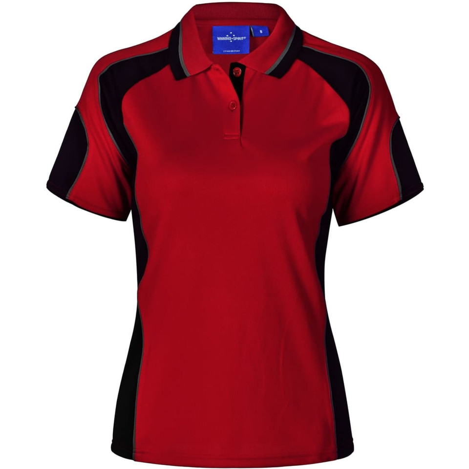 Ladies' Cooldry Contrast Polo With Sleeve Panel