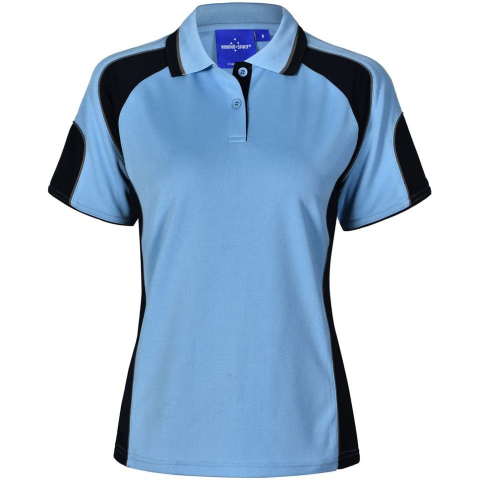 Ladies' Cooldry Contrast Polo With Sleeve Panel