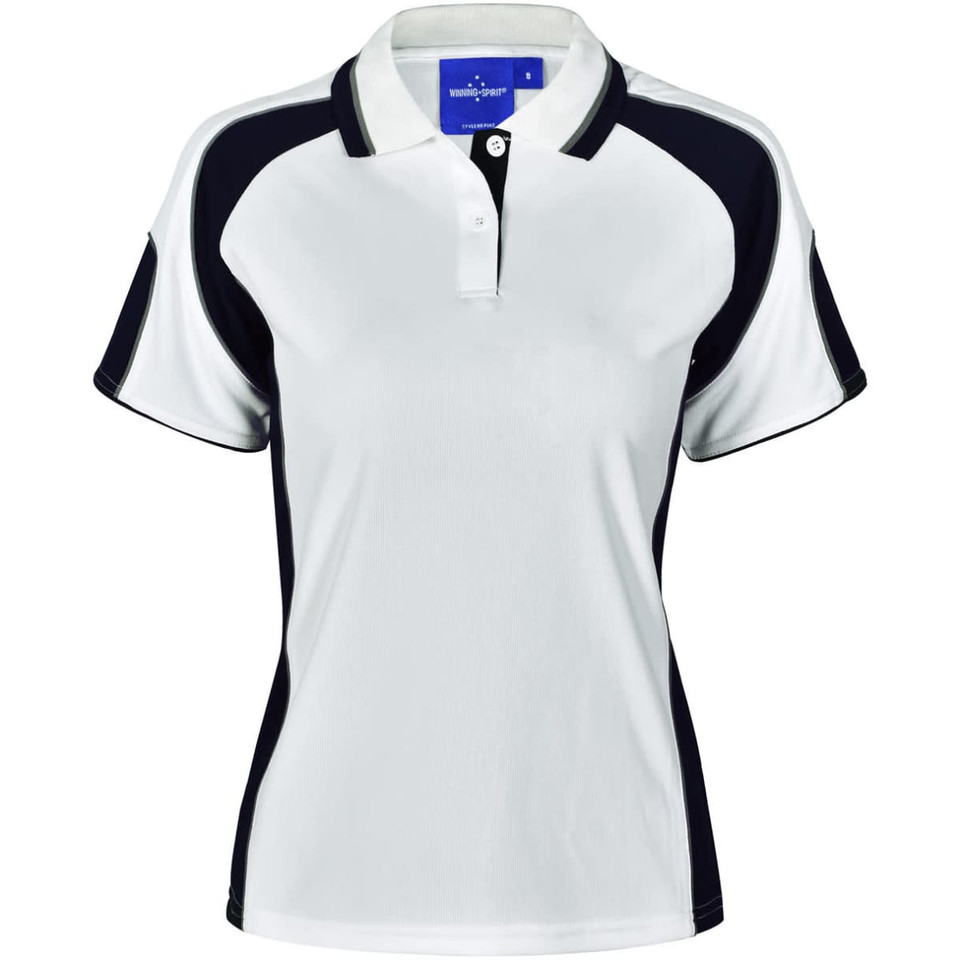 Ladies' Cooldry Contrast Polo With Sleeve Panel