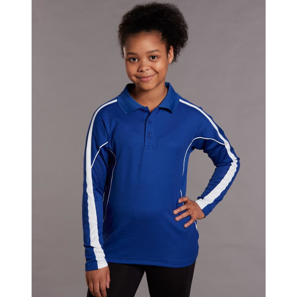 Kids' TrueDry Long Sleeve Polo