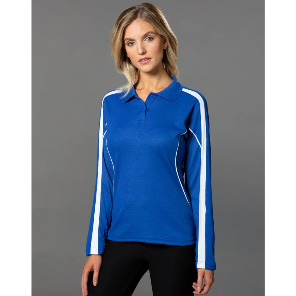 Ladies' TrueDry Long Sleeve Polo