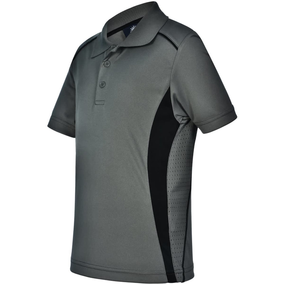 Kids' Cooldry S/S Contrast Interlock Polo