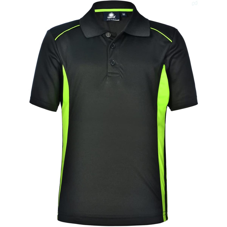 Kids' Cooldry S/S Contrast Interlock Polo