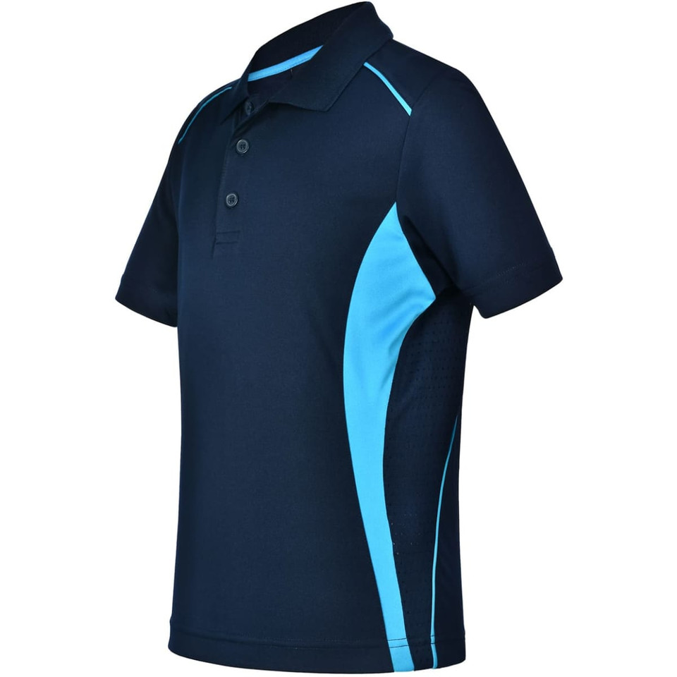 Kids' Cooldry S/S Contrast Interlock Polo