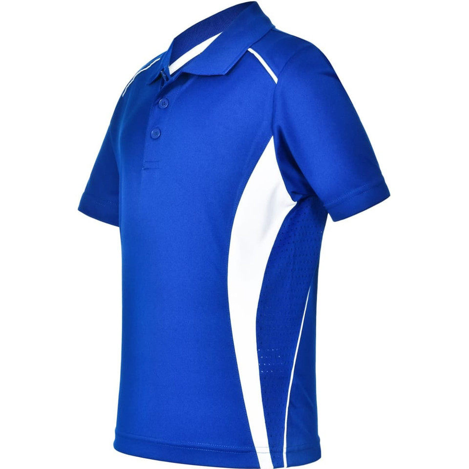 Kids' Cooldry S/S Contrast Interlock Polo