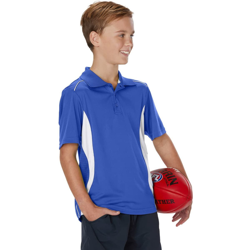 Kids' Cooldry S/S Contrast Interlock Polo