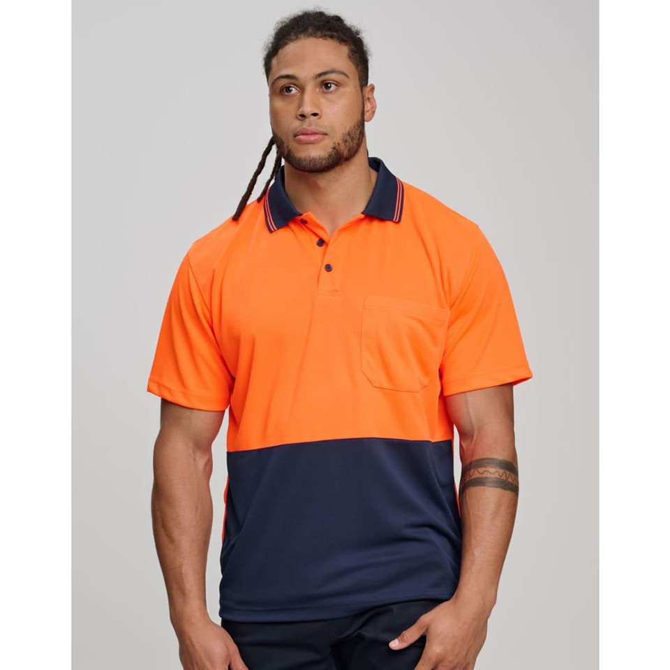 Hi-Vis cooldry safety polo S/S