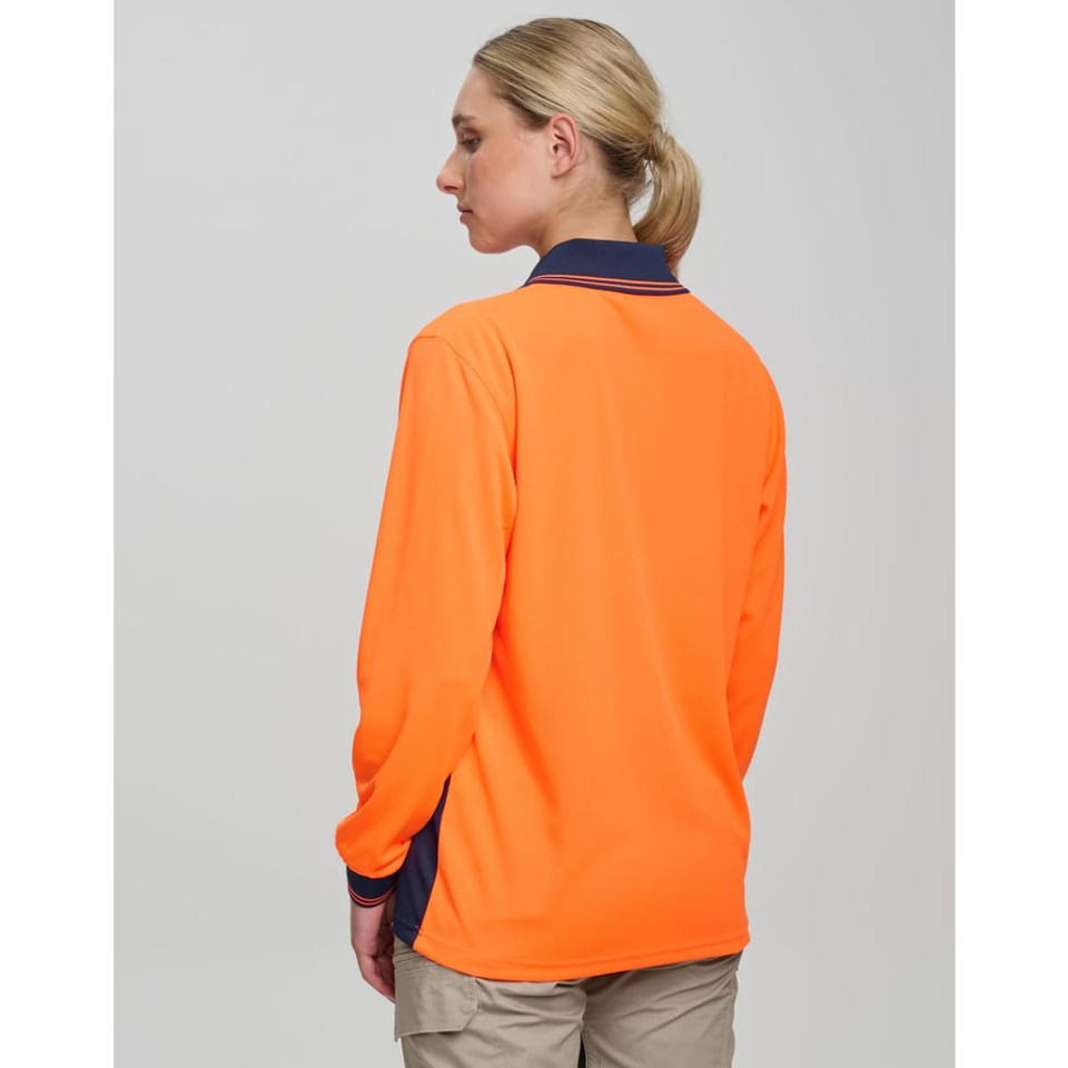 Hi-Vis cooldry safety polo L/S