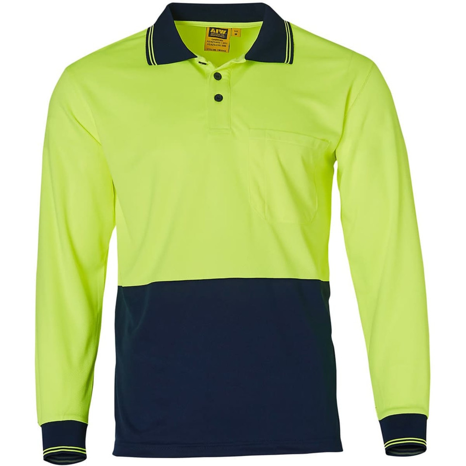 Hi-Vis truedry safety polo L/S