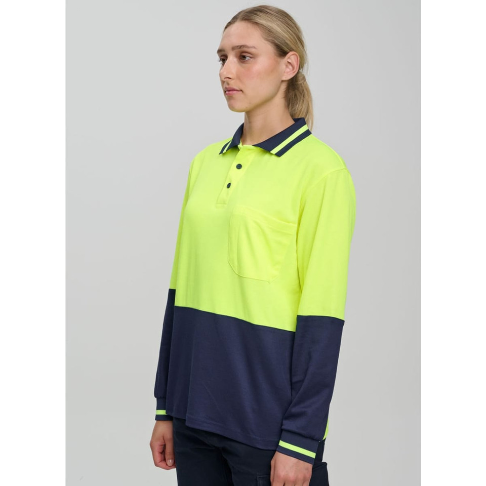 Hi-Vis truedry safety polo L/S