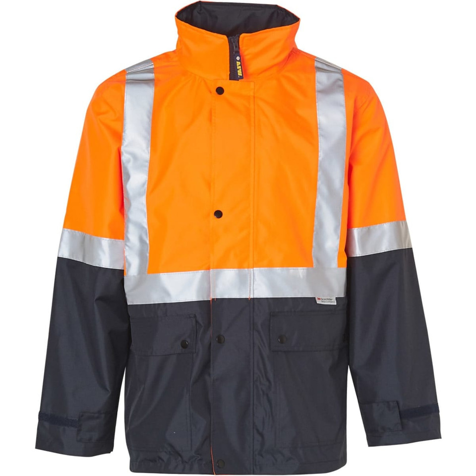 Hi-Vis Two Tone Rain Proof Safety Jacket With 3M Tapes