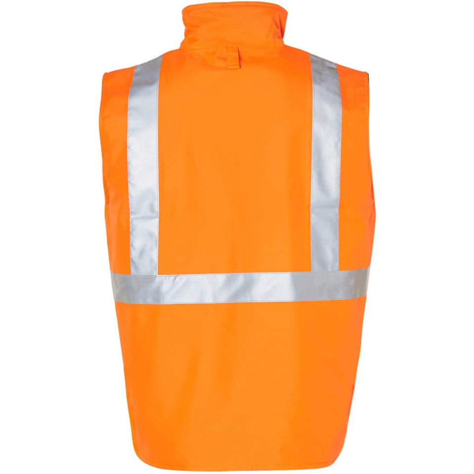 Hi-Vis Reversible Safety Vest With Hoop Pattern 3M Tapes