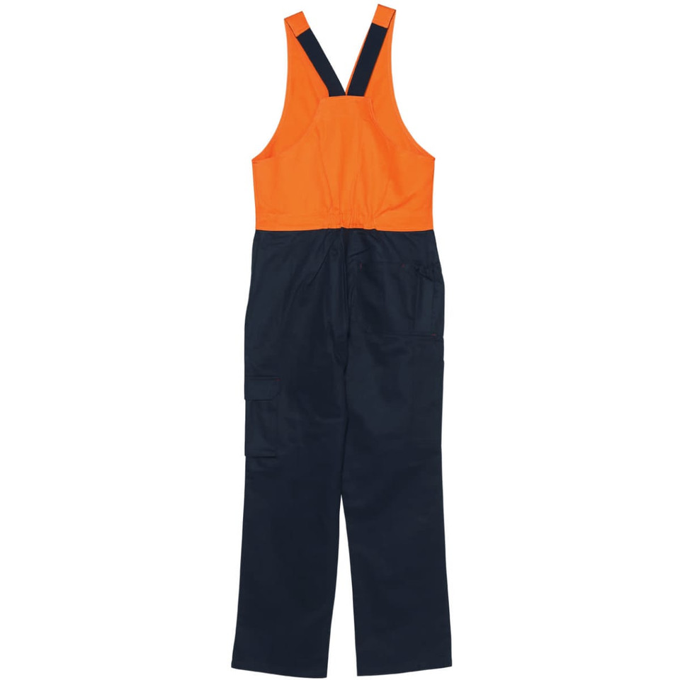 Hi-His Two Tone Men's Cotton Drill Action Back Overall-Stout
