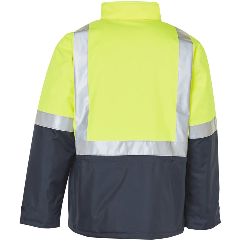 Hi-Vis Two Tone Rain Proof Quilted Safety Jacket With 3M Tapes