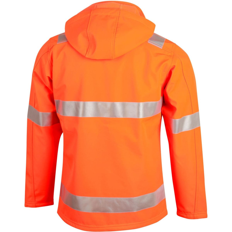Hi-Vis Softshell Hooded Jacket With 3M Tape