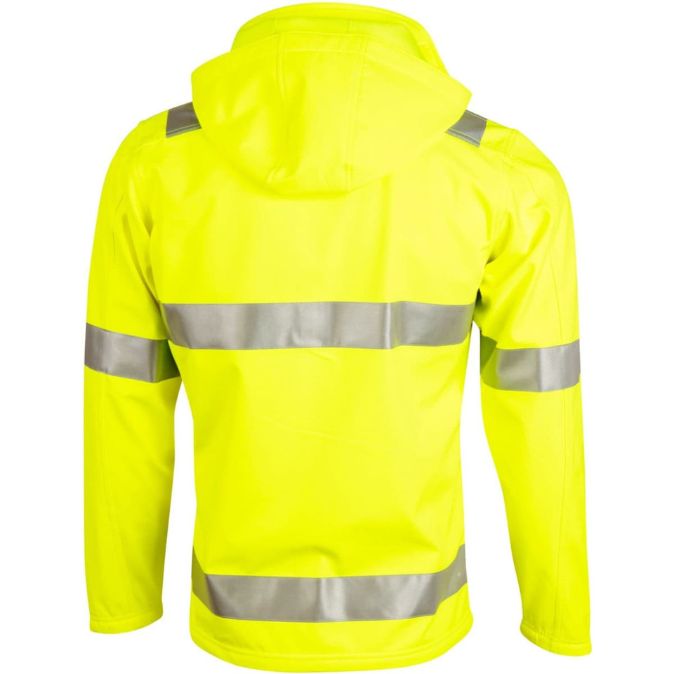 Hi-Vis Softshell Hooded Jacket With 3M Tape