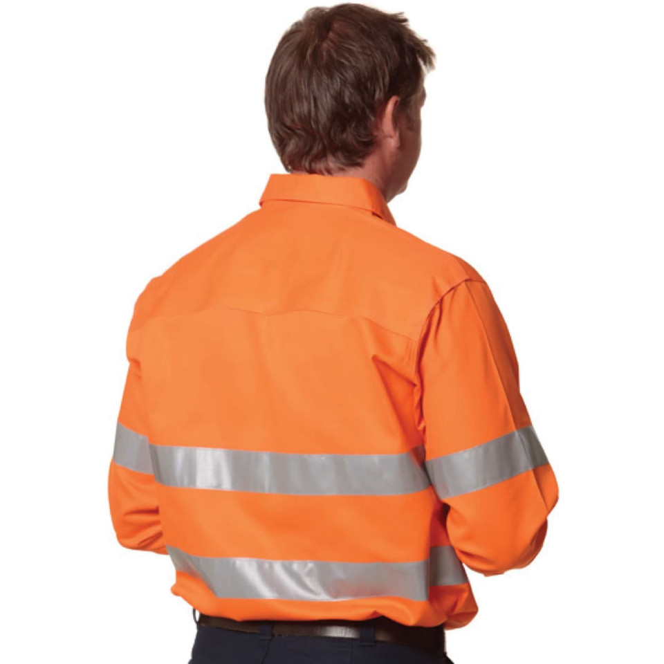 Men's Hi-Vis L/S Drill Shirt With 3M Tapes