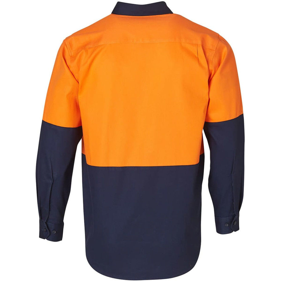 Hi-Vis cotton drill shirt L/S