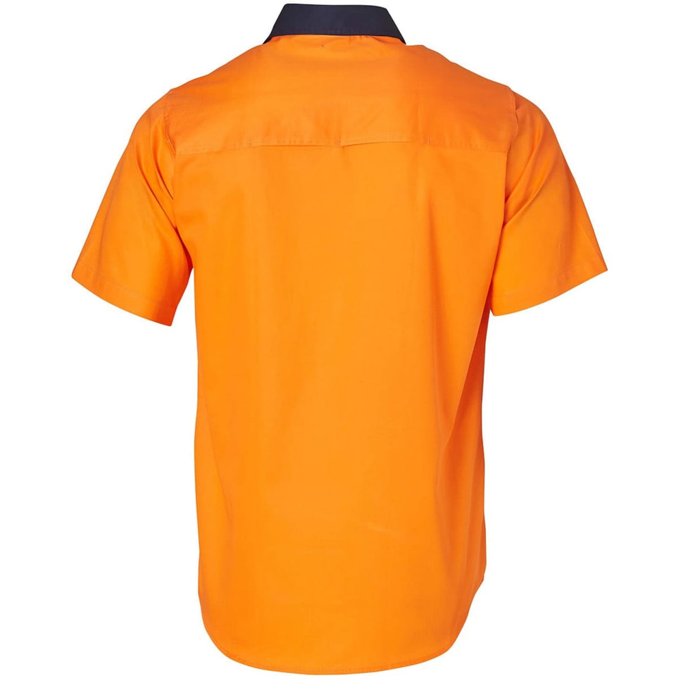 Hi-Vis two tone S/S cotton work shirt