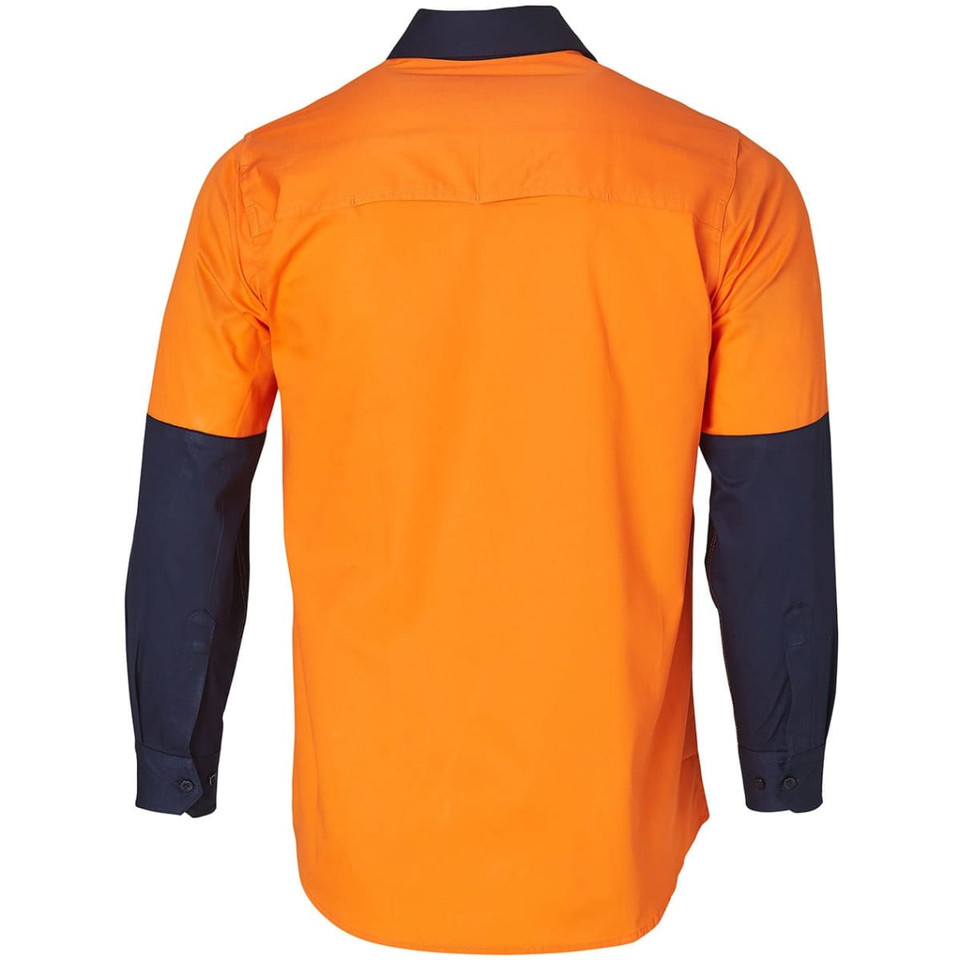 Hi-Vis two tone Cool-Breeze L/S cotton work shirt