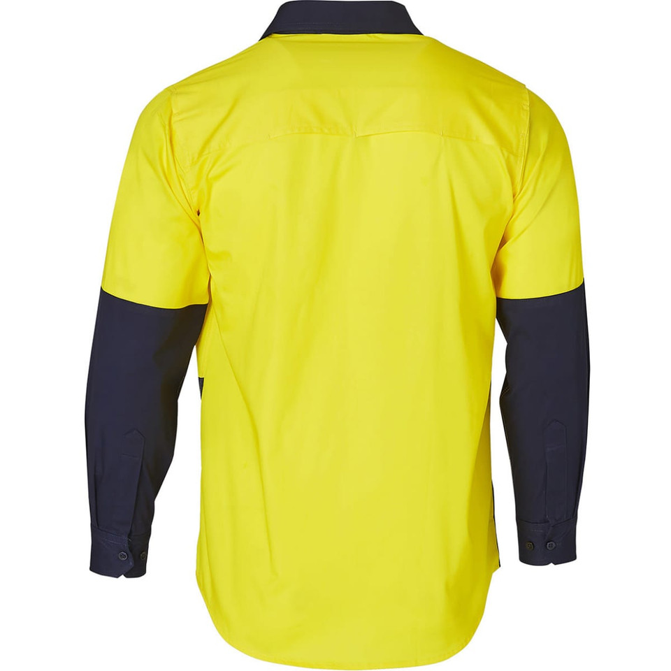Hi-Vis two tone Cool-Breeze L/S cotton work shirt