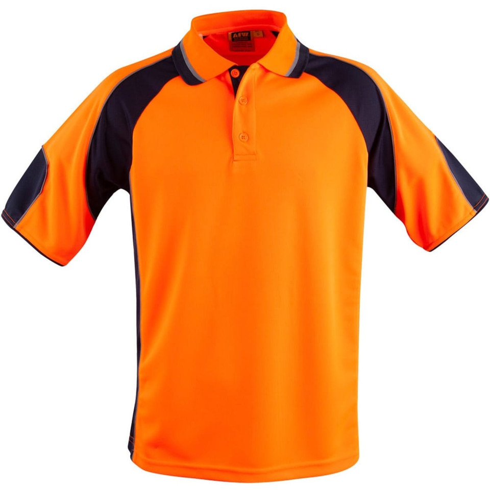Men's Hi-Vis Cooldry Contrast Polo with Sleeve Panels
