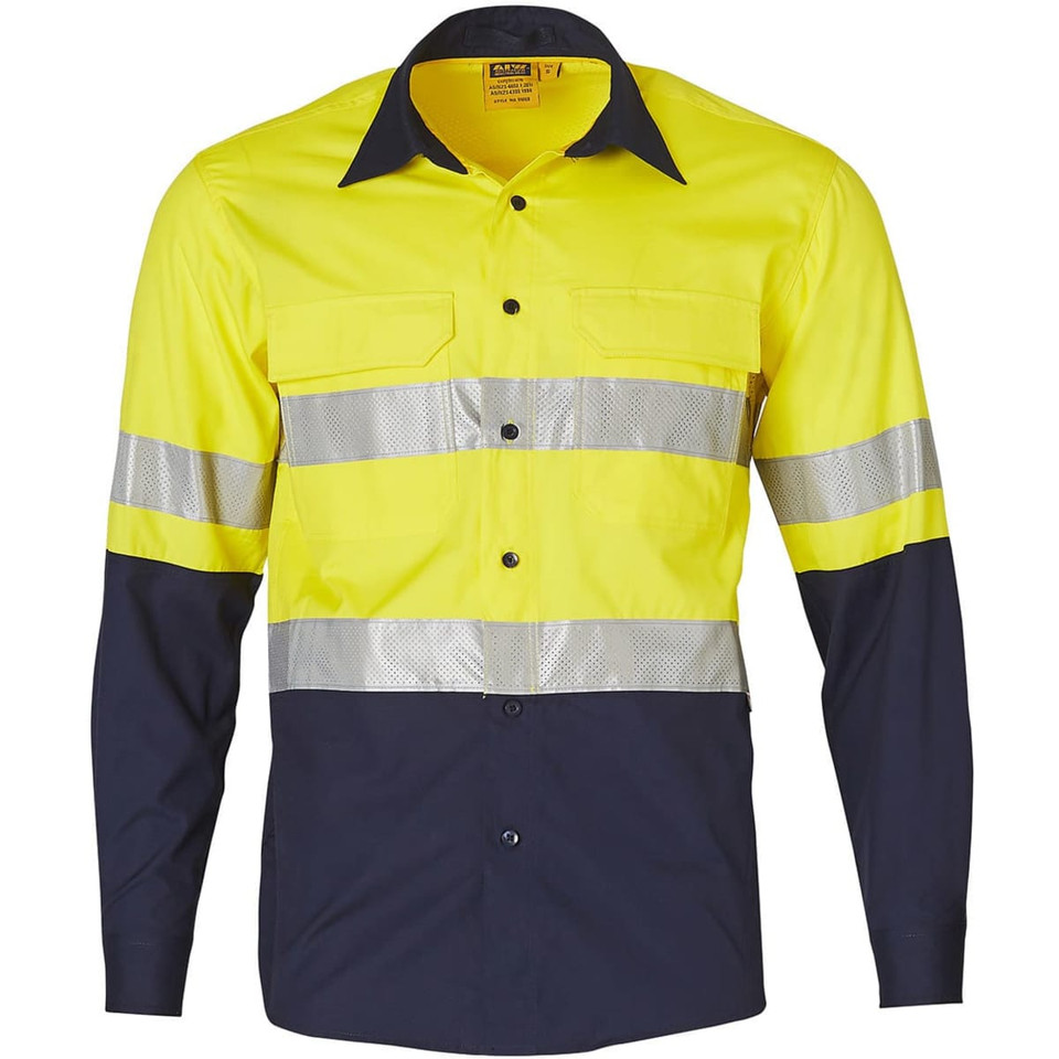 Hi-Vis Cotton Rip-Stop L/S Shirt 3M Tape