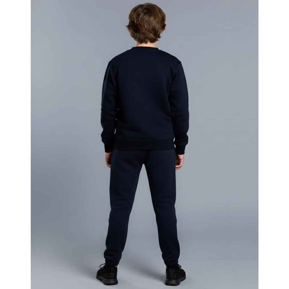 Kid's fleecy trackpants with Zip, Cuffs and knee padding