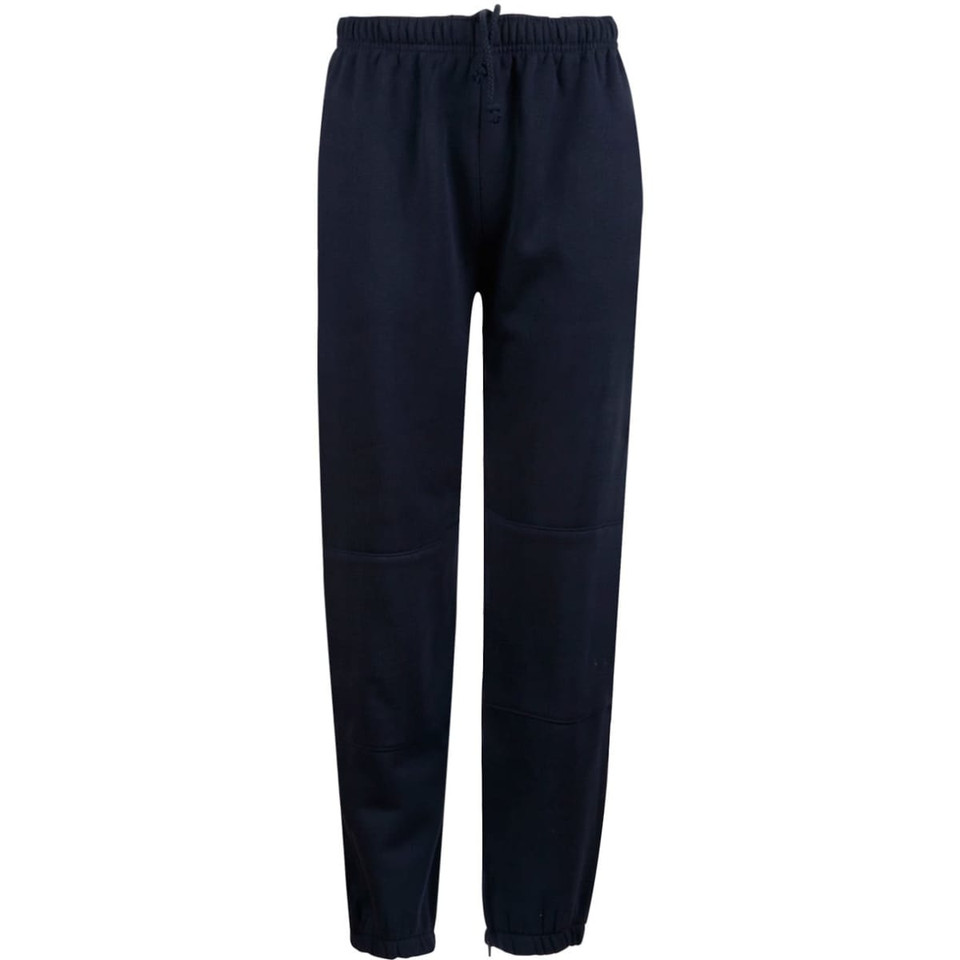 Kid's fleecy trackpants with Zip, Cuffs and knee padding