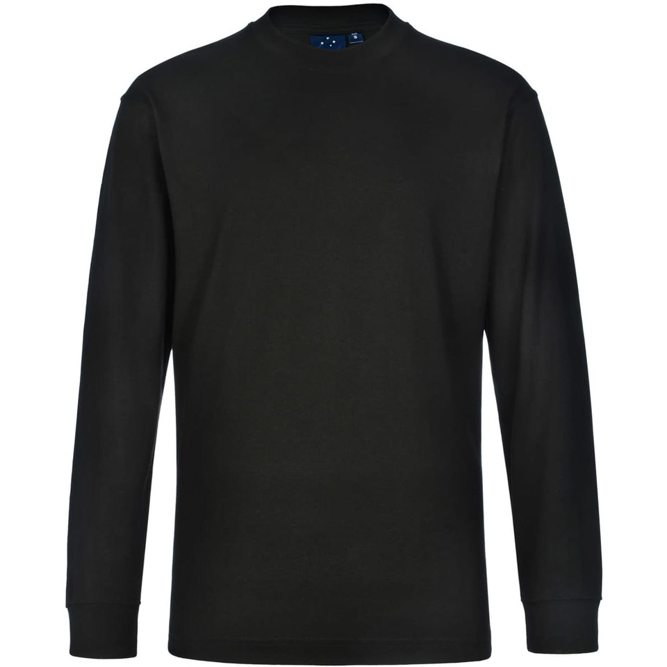 mens cotton crew neck L/S tee
