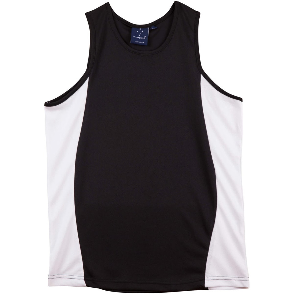 Men's cooldry contrast mesh singlet